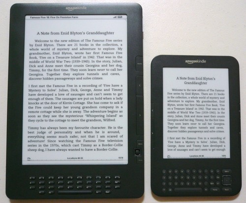 kindle with different size تعرف على جهاز كيندل Amazon Kindle الجيل الثالث