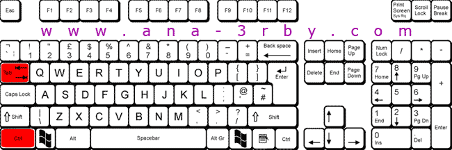 tab switching 10 إختصارات بلوحة المفاتيح ستوفر وقتك